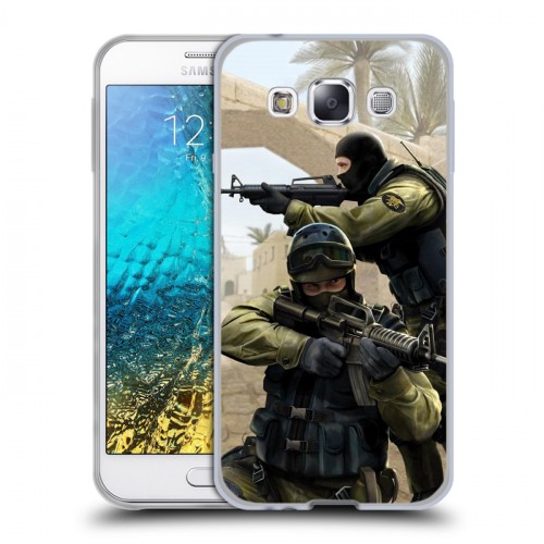 Дизайнерский пластиковый чехол для Samsung Galaxy E5 Counter-strike