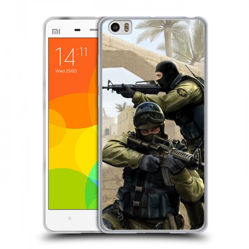 Дизайнерский силиконовый чехол для Xiaomi Mi Note Counter-strike