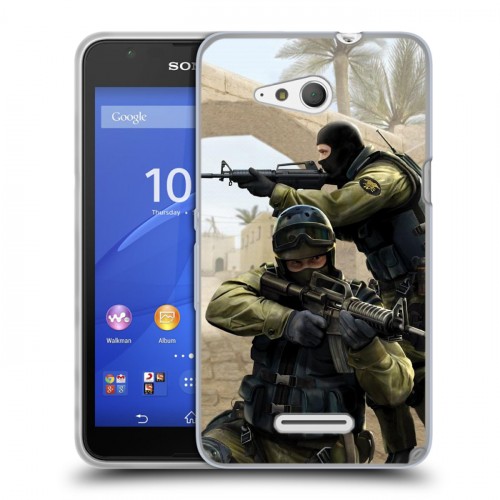 Дизайнерский пластиковый чехол для Sony Xperia E4g Counter-strike