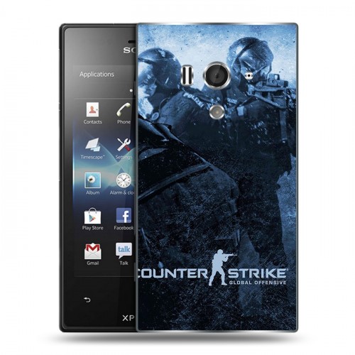 Дизайнерский пластиковый чехол для Sony Xperia acro S Counter-strike