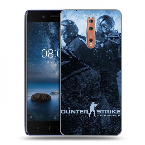 Дизайнерский пластиковый чехол для Nokia 8 Counter-strike