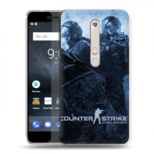 Дизайнерский пластиковый чехол для Nokia 6 (2018) Counter-strike