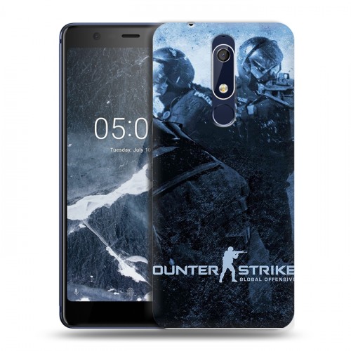 Дизайнерский пластиковый чехол для Nokia 5.1 Counter-strike