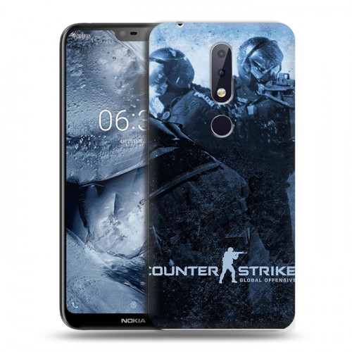 Дизайнерский пластиковый чехол для Nokia 6.1 Plus Counter-strike