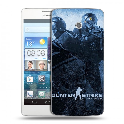 Дизайнерский пластиковый чехол для Huawei Ascend D2 Counter-strike