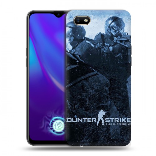 Дизайнерский силиконовый с усиленными углами чехол для OPPO A1k Counter-strike