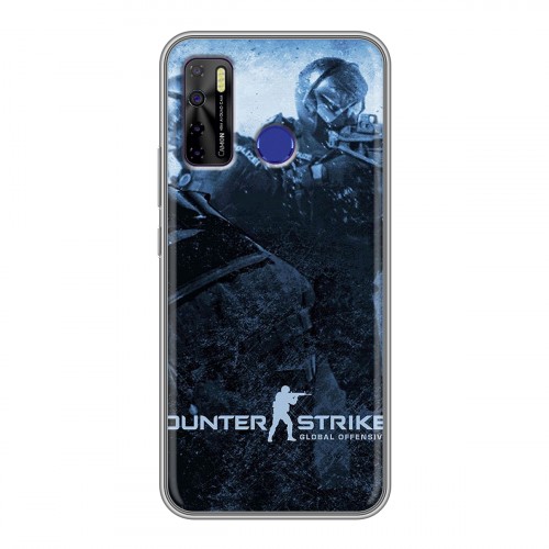 Дизайнерский силиконовый чехол для Tecno Camon 15 Counter-strike