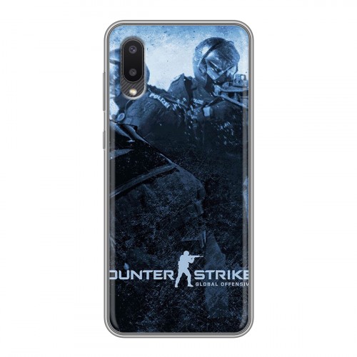 Дизайнерский пластиковый чехол для Samsung Galaxy A02 Counter-strike