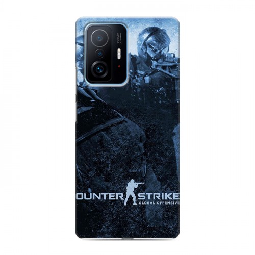 Дизайнерский силиконовый с усиленными углами чехол для Xiaomi 11T Counter-strike