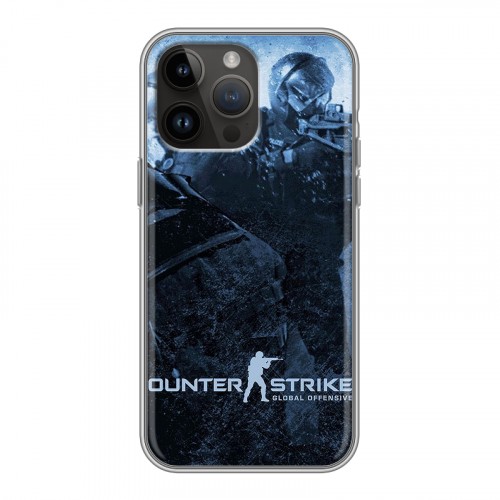 Дизайнерский пластиковый чехол для Iphone 14 Pro Max Counter-strike