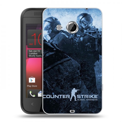 Дизайнерский пластиковый чехол для HTC Desire 200 Counter-strike