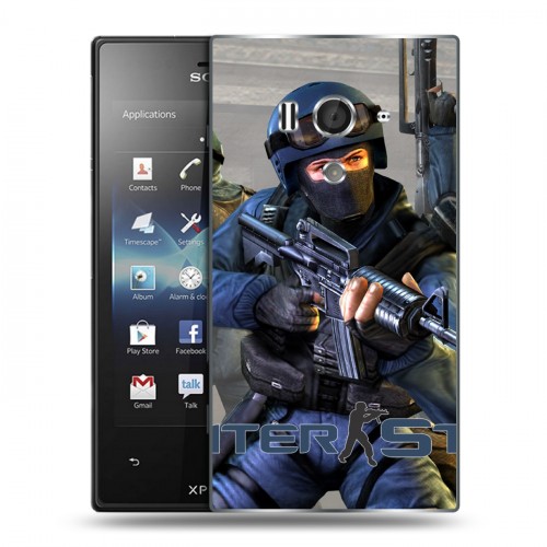 Дизайнерский пластиковый чехол для Sony Xperia acro S Counter-strike