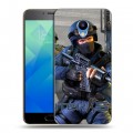 Дизайнерский пластиковый чехол для Meizu M5 Counter-strike