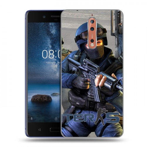 Дизайнерский пластиковый чехол для Nokia 8 Counter-strike