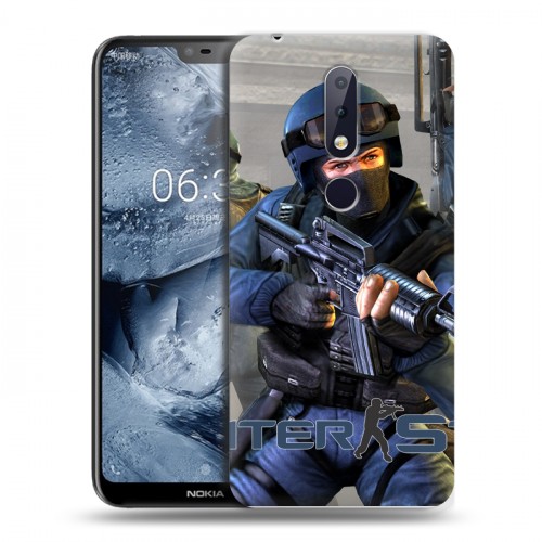 Дизайнерский пластиковый чехол для Nokia 6.1 Plus Counter-strike