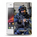 Дизайнерский пластиковый чехол для Sony Xperia E Counter-strike