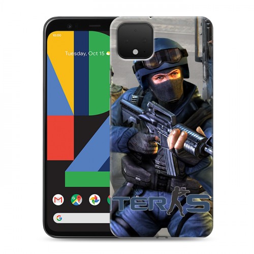 Дизайнерский пластиковый чехол для Google Pixel 4 Counter-strike