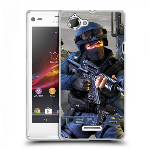 Дизайнерский пластиковый чехол для Sony Xperia L Counter-strike