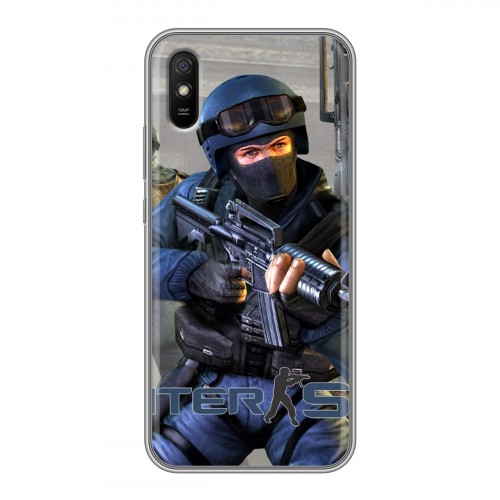 Дизайнерский силиконовый с усиленными углами чехол для Xiaomi RedMi 9A Counter-strike