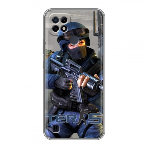 Дизайнерский силиконовый чехол для Realme C21 Counter-strike