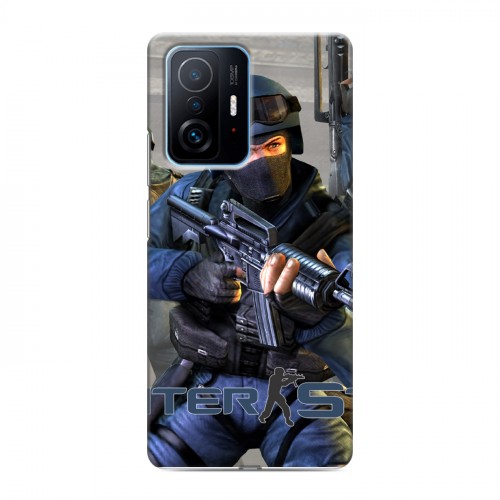 Дизайнерский силиконовый с усиленными углами чехол для Xiaomi 11T Counter-strike