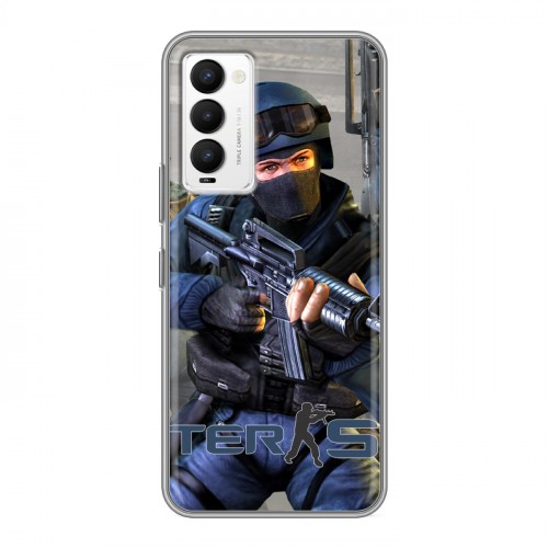 Дизайнерский силиконовый чехол для Tecno Camon 18 Counter-strike