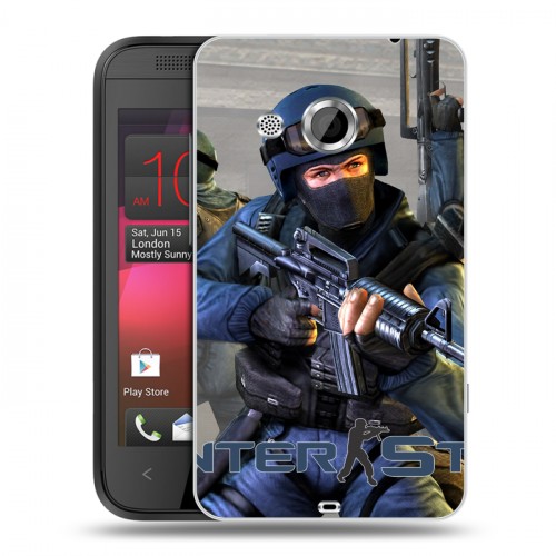 Дизайнерский пластиковый чехол для HTC Desire 200 Counter-strike