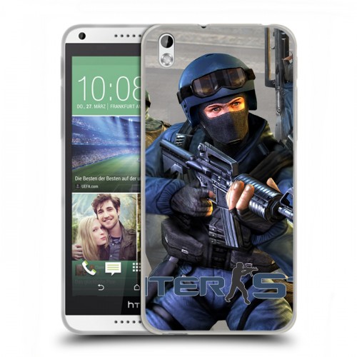 Дизайнерский пластиковый чехол для HTC Desire 816 Counter-strike