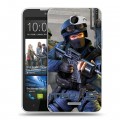 Дизайнерский пластиковый чехол для HTC Desire 516 Counter-strike