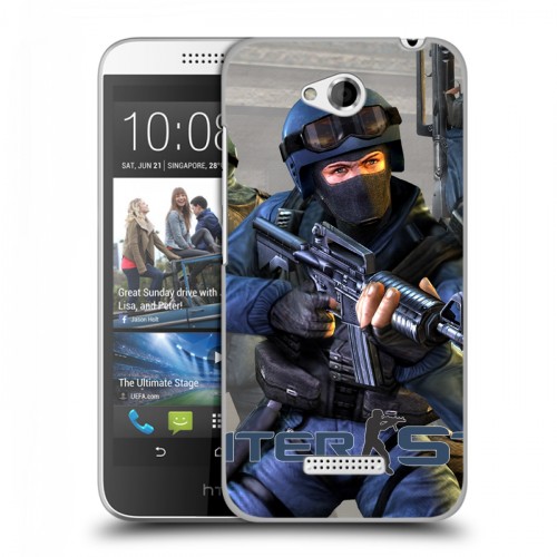 Дизайнерский пластиковый чехол для HTC Desire 616 Counter-strike