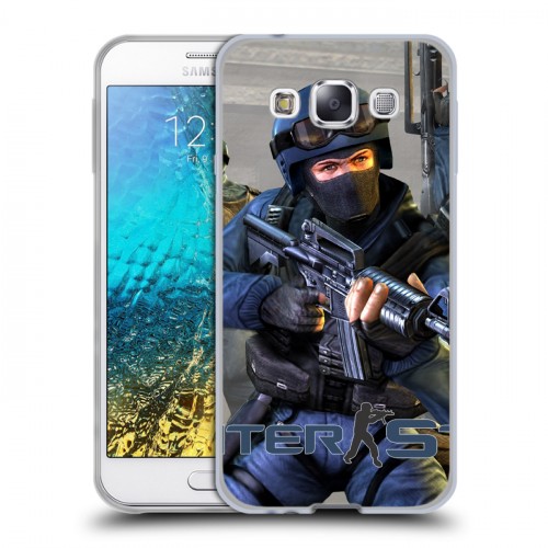 Дизайнерский пластиковый чехол для Samsung Galaxy E5 Counter-strike