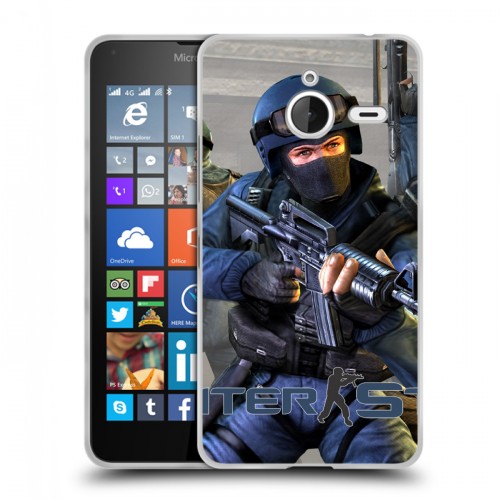 Дизайнерский пластиковый чехол для Microsoft Lumia 640 XL Counter-strike
