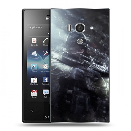 Дизайнерский пластиковый чехол для Sony Xperia acro S Counter-strike