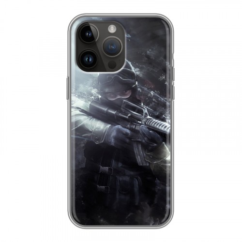 Дизайнерский силиконовый с усиленными углами чехол для Iphone 14 Pro Max Counter-strike