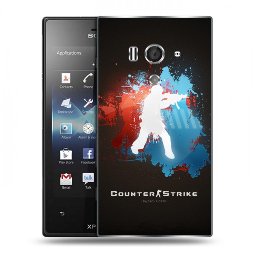 Дизайнерский пластиковый чехол для Sony Xperia acro S Counter-strike