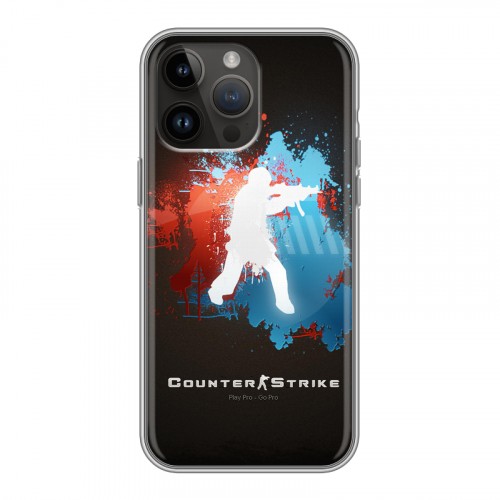 Дизайнерский силиконовый чехол для Iphone 14 Pro Max Counter-strike