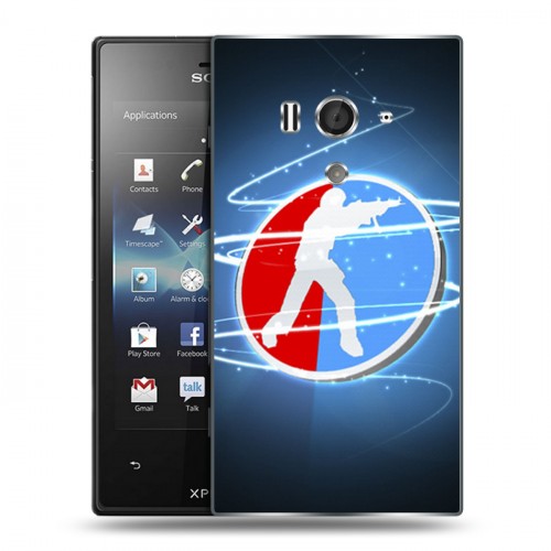 Дизайнерский пластиковый чехол для Sony Xperia acro S Counter-strike