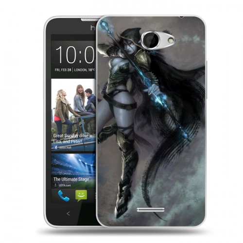 Дизайнерский пластиковый чехол для HTC Desire 516 World of warcraft