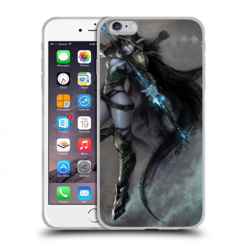 Дизайнерский силиконовый чехол для Iphone 6 Plus/6s Plus World of warcraft