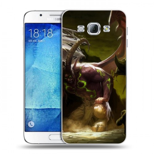 Дизайнерский пластиковый чехол для Samsung Galaxy A8 World of warcraft