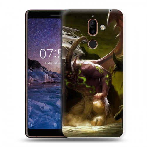 Дизайнерский пластиковый чехол для Nokia 7 Plus World of warcraft