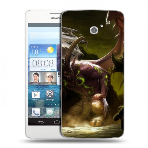 Дизайнерский пластиковый чехол для Huawei Ascend D2 World of warcraft