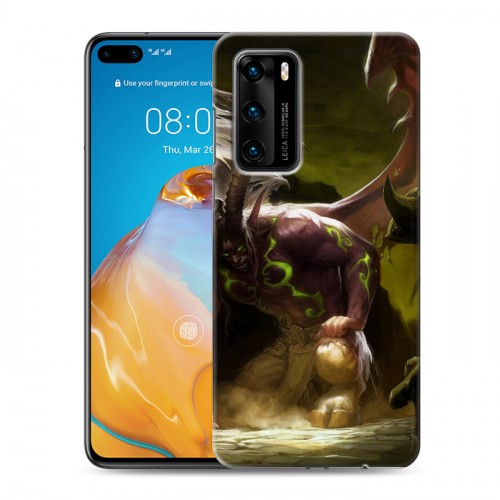 Дизайнерский пластиковый чехол для Huawei P40 World of warcraft