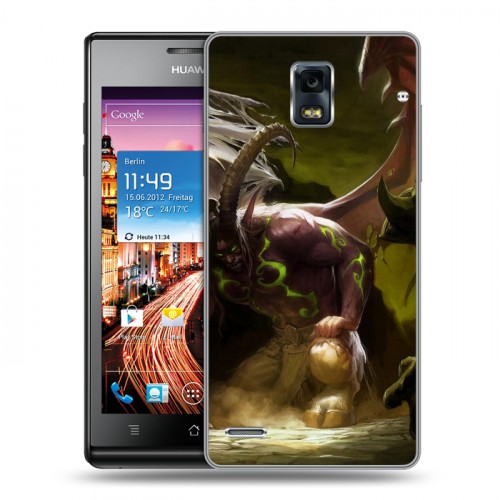 Дизайнерский пластиковый чехол для Huawei Ascend P1 World of warcraft