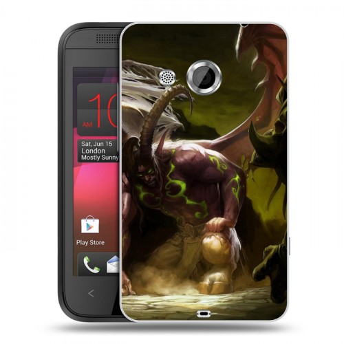 Дизайнерский пластиковый чехол для HTC Desire 200 World of warcraft