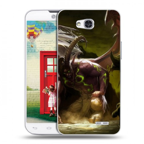 Дизайнерский пластиковый чехол для LG L80 World of warcraft