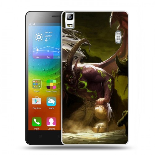 Дизайнерский пластиковый чехол для Lenovo A7000 World of warcraft