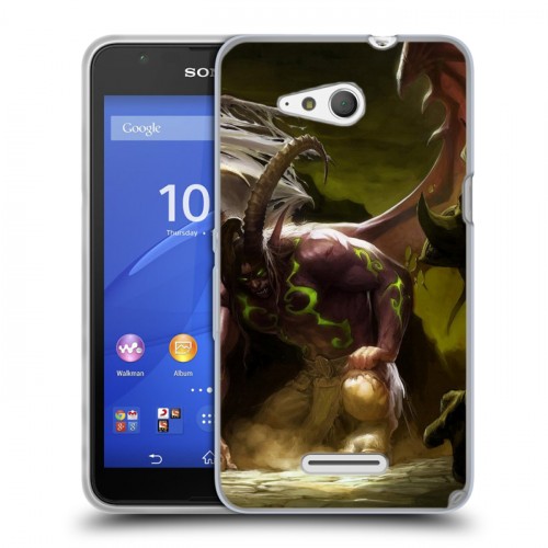 Дизайнерский пластиковый чехол для Sony Xperia E4g World of warcraft