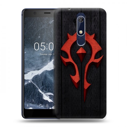 Дизайнерский пластиковый чехол для Nokia 5.1 World of warcraft