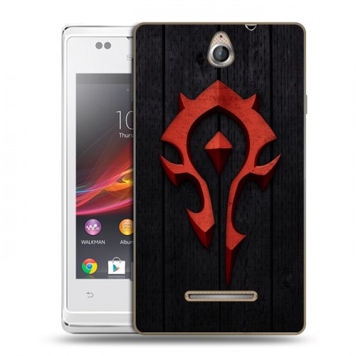 Дизайнерский пластиковый чехол для Sony Xperia E World of warcraft